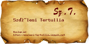 Szélesi Tertullia névjegykártya